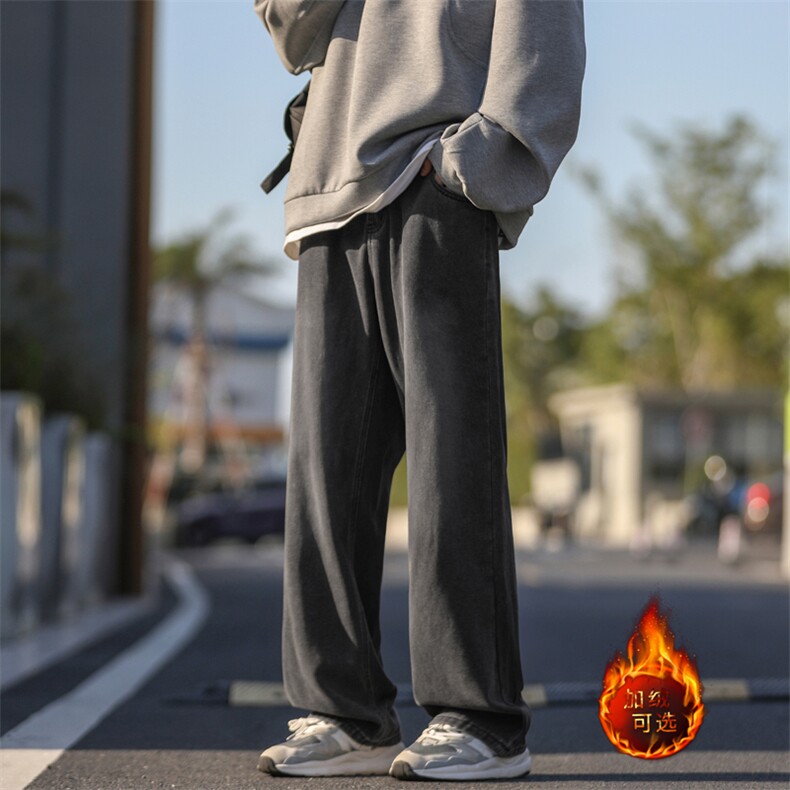 时尚加绒加厚休闲牛仔裤渐变拖地裤K870常规特批40加绒特批50，男装牛仔裤，星座718-1