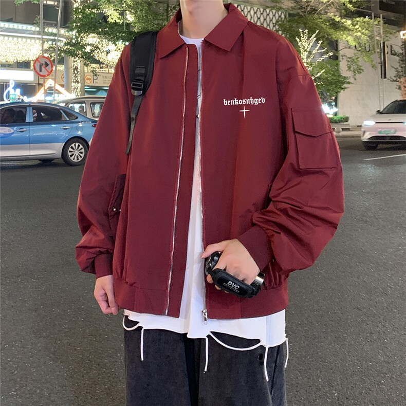 特批夜景棒球服外套宽松休闲字母印花夹克A247-TPF6032特批65,男装夹克,电商A247