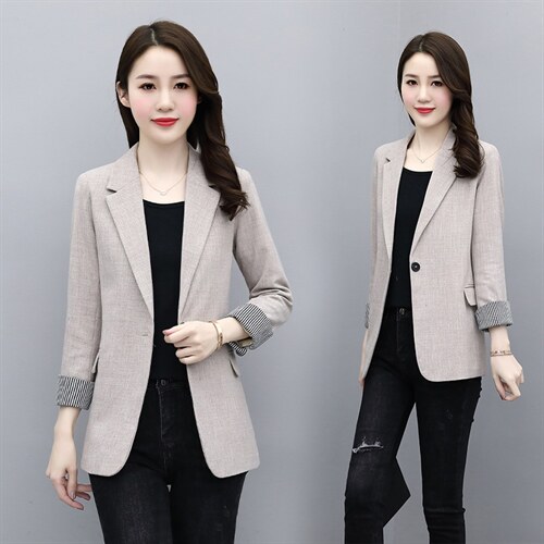 2022春季新款时尚气质减龄个性袖口西装外套，女装西装，然然