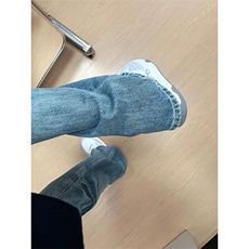 闪电波纹冰蓝牛仔裤男款夏薄款美式微喇裤子修身显瘦高腰直筒长裤，男装牛仔裤，星座1007（原301D）