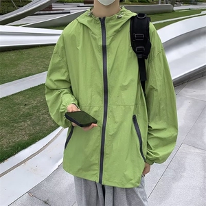 青春流行标准夏季ins拉链潮流新款慵懒男连帽(不可脱卸)FS892-P38图片