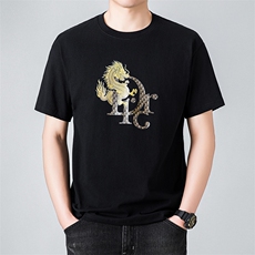 夏季中青年男士商务休闲纯棉短袖打底T恤时尚潮流上衣HD8376-P30，男装T恤，星座1105-3