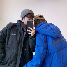 连帽轻薄潮牌日系短款外套修身学生白鸭绒羽绒服印花背带，男装羽绒服，星座301D-5(原星座1415）