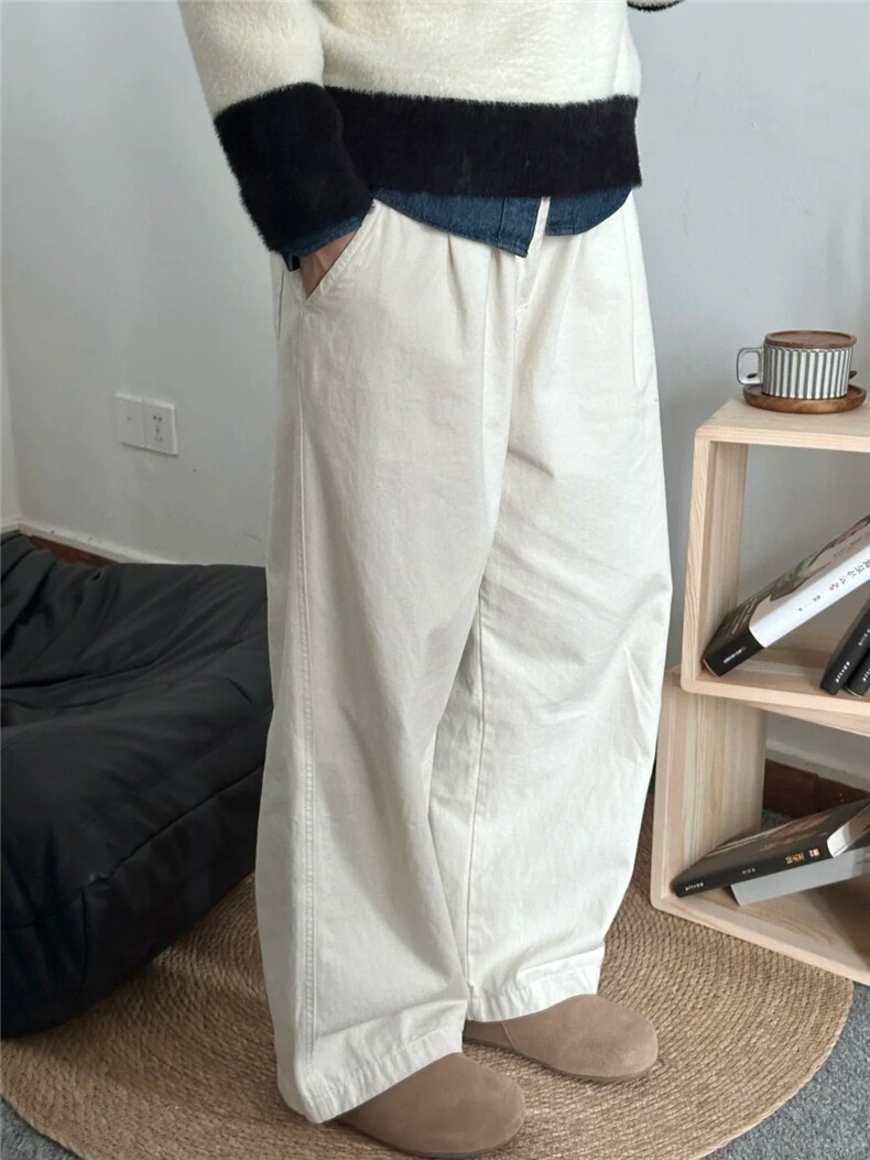 宽松阔腿休闲裤1302-GK03-P58成分100棉控89,男装休闲裤,星座1302