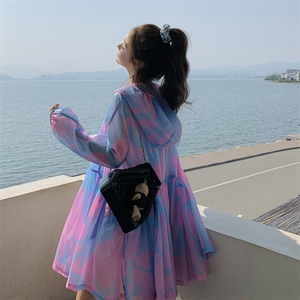 夏季新款印花薄款透气旅游防晒衣服披肩罩衫外套女182-8562P1K168图片