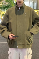 2025新款现货纯棉夹克男宽松立领上衣外套DSA157B-J2528-P93，男装夹克，电商A157B