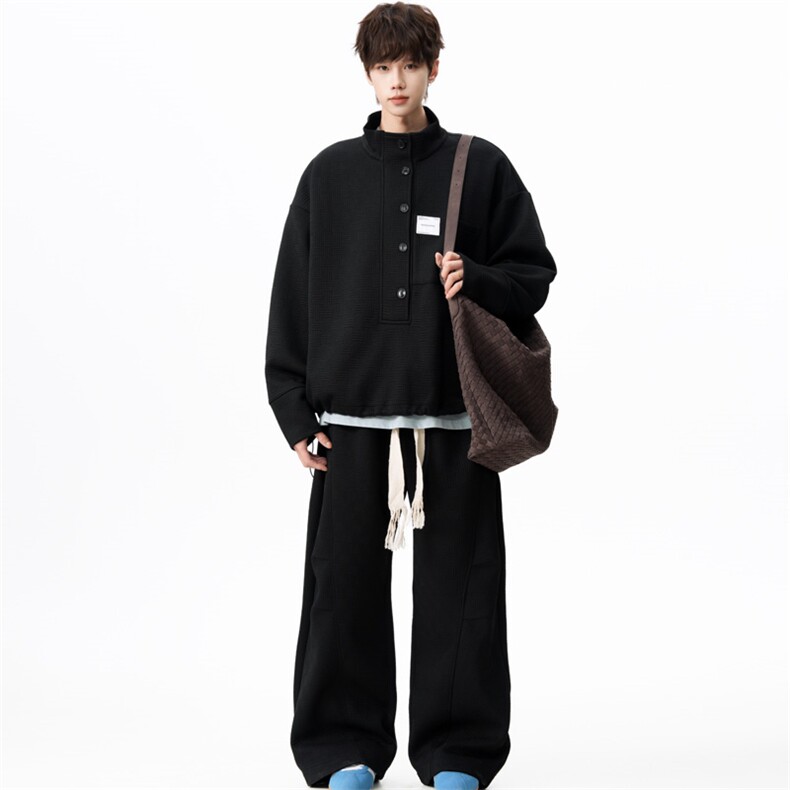 休闲套装男春季半拉链卫衣男生ootd卫衣一整套潮J2688P105控138，男装休闲套装，电商A157