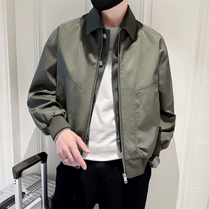秋季2023轻熟抖音小伙假两件纯色休闲夹克店主风A236-JK5031-P135图片