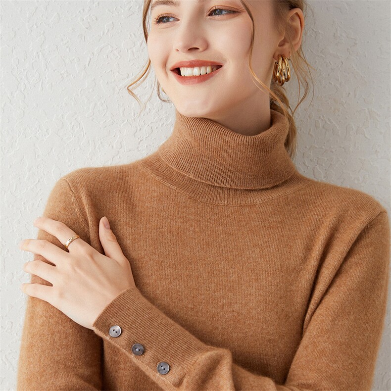 2024秋装新款35%羊绒衫女修身显瘦长袖内搭打底毛衣,女装羊绒衫,旭友羊绒