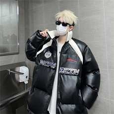 皮棉服冬季宽松港风棉衣立领冬装棉袄外套男MY2411-特P100控168，男装棉衣，电商B370