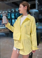 OUGNI春装新款水洗衬衫，女装衬衫，OGENI 欧葛妮