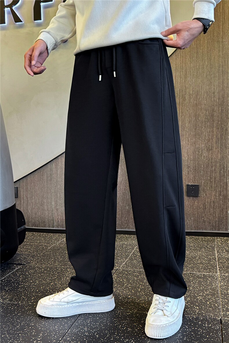 2026新款春季卫裤男宽松直筒美式休闲弯刀裤A313-261051-P68,男装休闲裤,电商A313