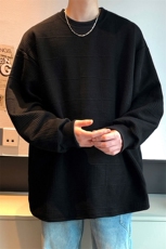 立体纯色方格花纹面料卫衣男：聚酯纤维95%氨纶5%WY77050P38控58，男装卫衣，星座227-7