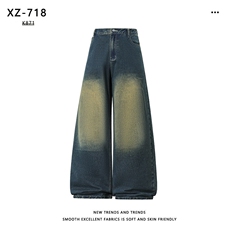 有型运动男裤美式潮流长裤直筒宽松拖地裤K871特批：45：88，男装休闲裤，星座718