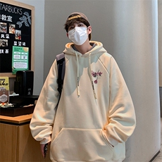 25新款港风华棉得物抖音直播高品质宽松男休闲连帽卫衣W5203P40，男装卫衣，电商C408-1(原B339-1)