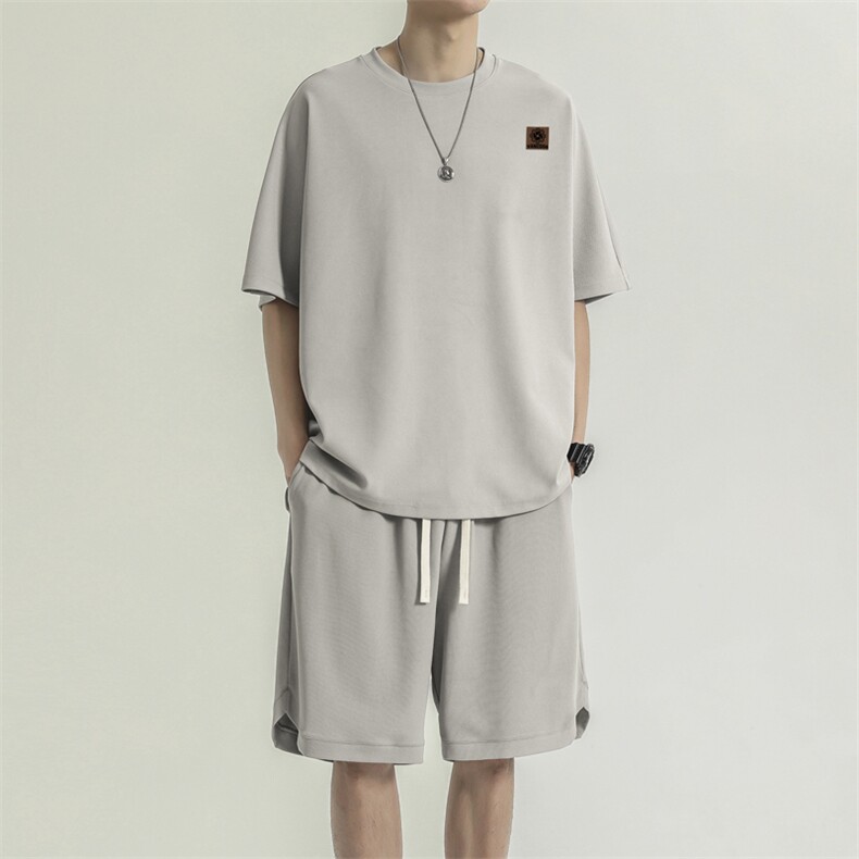 冰丝短袖t恤男士夏季薄款速干运动套装篮球衣服TZ15-特批-68,男装休闲套装,星座718