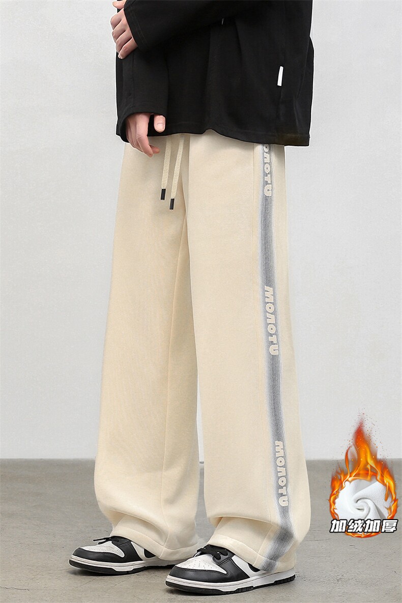 2024冬季新款内景大码美式直筒印花加绒裤M-5XHK24861-P55,男装休闲裤,电商A022
