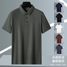 夏季新款无痕短袖Polo衫冰丝锦氨T恤HS1166-P38，男装T恤，星座1206（原A206）