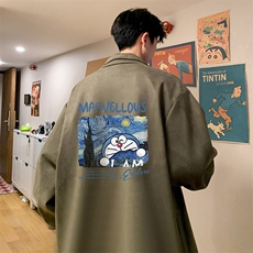 麂皮绒夹克男大码立领褂子外套JK85391-P68加绒款-P78，男装夹克，电商A040