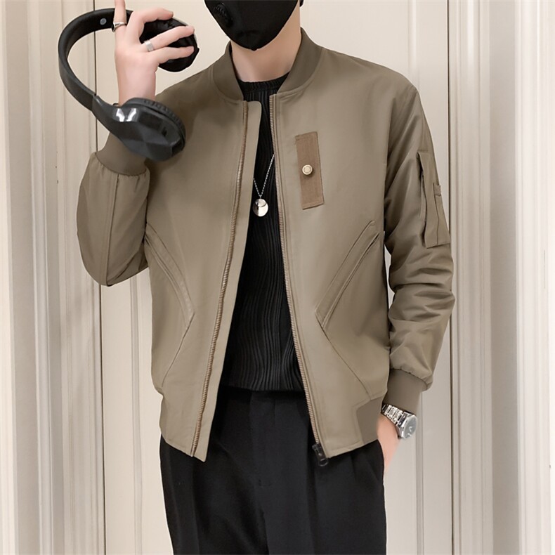 社会小伙风春秋季立领男工装修身时尚百搭潮流夹克JK092-P98控138,男装夹克,电商A413