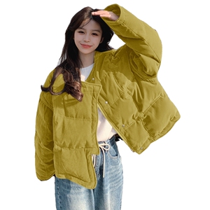 金丝绒50绒圆领羽绒服图片