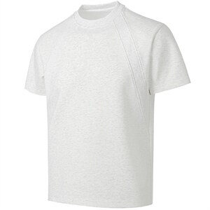 抖音得物高品质二开 270G重磅美式高街曼巴棉螺纹拼接短袖T恤，男装T恤，电商A486