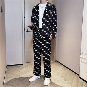 2026春夏阔版宽松休闲男士小西服ins网红套装TZ05/P100特，男装西服，电商A243