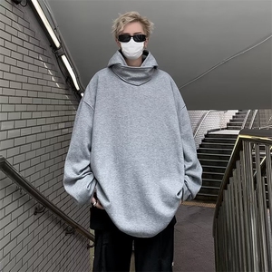 高街卫衣男韩版潮流纯色个性帅气2024冬季新款ins外套WB172-P50图片