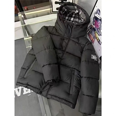 (网图)羽丝袖章格子连帽休闲羽绒服休闲潮流加厚313B-2207-P185，男装羽绒服，星座313B