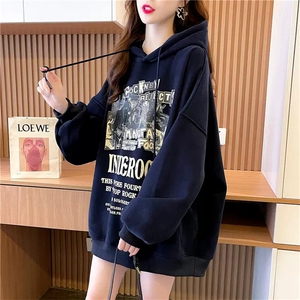 5T316新款薄后包领300克华棉复合卫衣女潮上衣抖音质量P55图片
