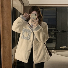 小香风两面穿加厚棉衣新款冬季韩系羊羔毛拼接棉服外套C555-P125，男装棉衣，星座911-2(原星座613-2）