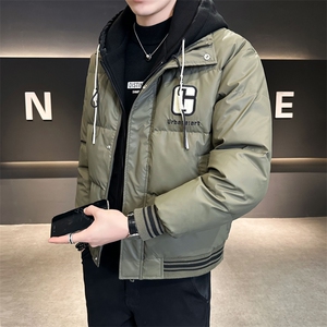 大货冬季羽绒服男连帽假两件防寒服C317-Y99818-P210图片