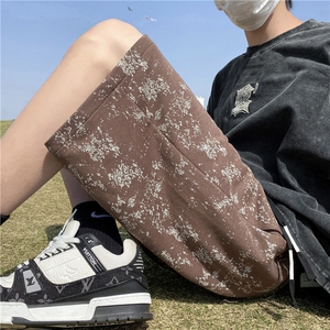 抖音品质ins满印透气短裤宽松休闲五分裤B315-K23246-p45控58图片