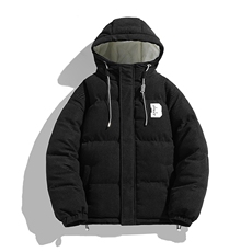 冬季青少年灯芯绒连帽棉衣潮牌羊羔毛加绒加厚棉服外套5305-P85，男装棉衣，电商B306