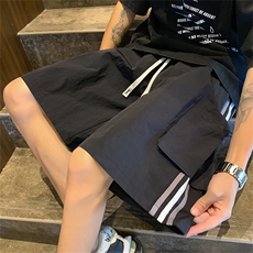 夏季薄款冰丝工装短裤男潮牌速干百搭运动日系休闲5分透气中裤子，男装牛仔裤，星座410-6（原星座1304-1）