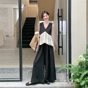 INS风休闲风时尚套装高腰方领中长款时尚气质连衣裙显瘦套装气质图片