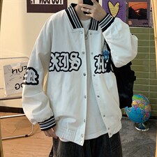 秋冬新品宽松运动风拼色棒球服班服拼色夹克外套男装W1569-P50，男装夹克，星座512-4