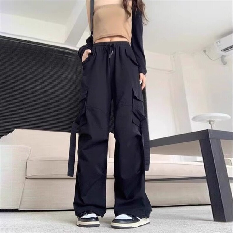 小个子工装裤女秋季休闲裤高腰宽松阔腿裤美式速干运动裤常规,男装休闲裤,星座506A
