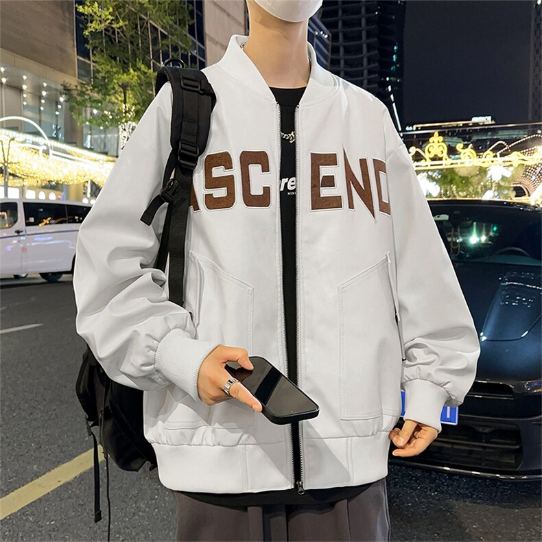 大码2XL-8XL男士休闲绣花皮衣夹克外套8081-P80,男装夹克,星座209