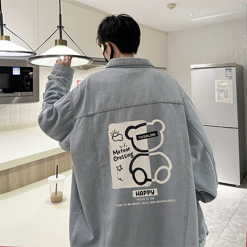 牛仔夹克男大码牛仔外套男茄克NJ77352-P60,男装夹克,电商A040