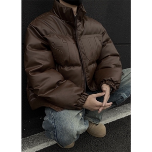 档口图 立领钢印棉衣PU皮棉服棉袄M2883-特P100无差价图片