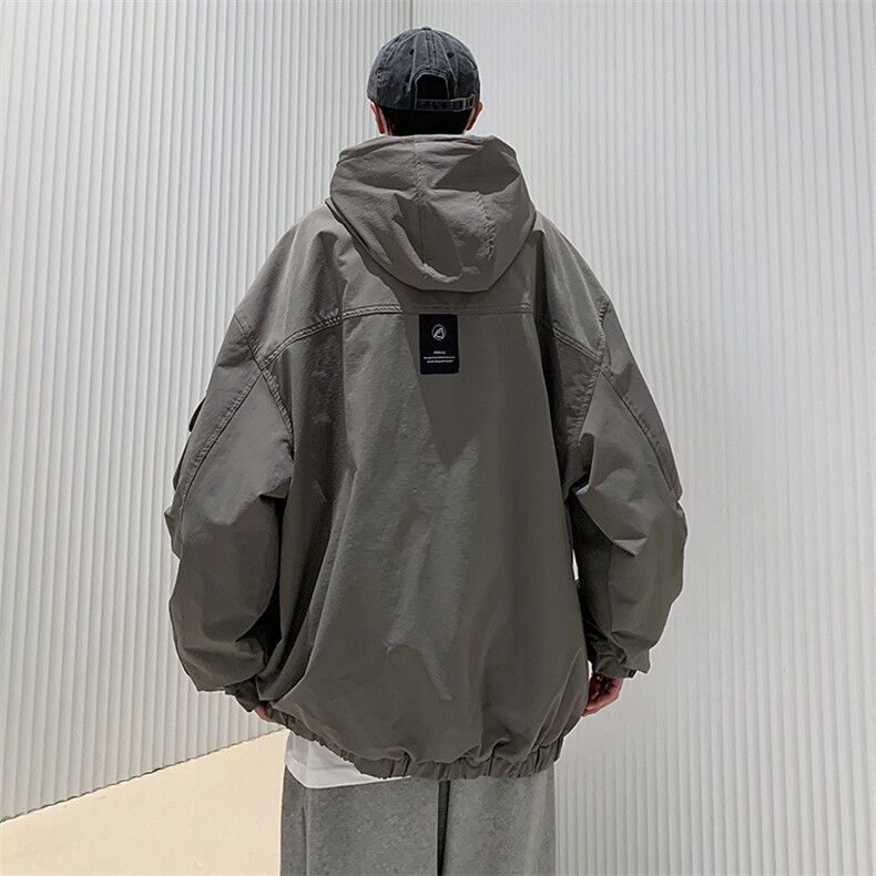Wt89-P45美式宽松型连帽大口袋夹克,男装夹克,星座1501-1
