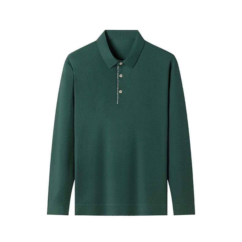 春秋季Polo衫中青年男士翻领打底上衣服新款休闲商务长袖t恤男潮,男装T恤,电商B212（原钱塘6029）