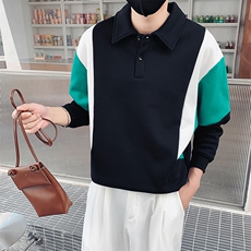 白色2023春装社会小伙修身圆领卫衣男潮WY07-P78控价108，男装卫衣，电商A108