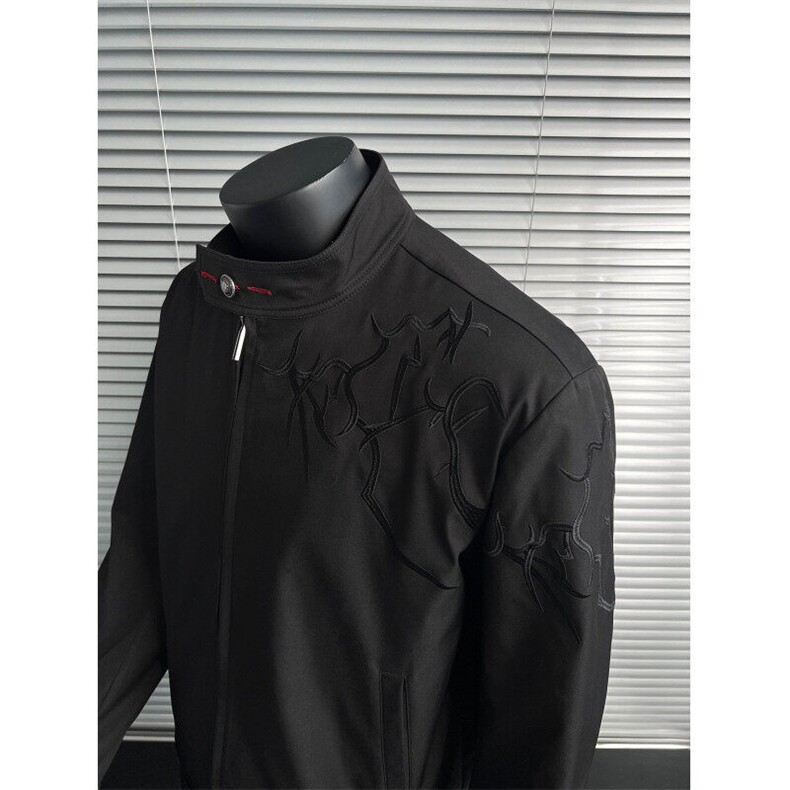 现货！风刺绣夹克潮上衣衣服A061-EX50496-特批80控118图片