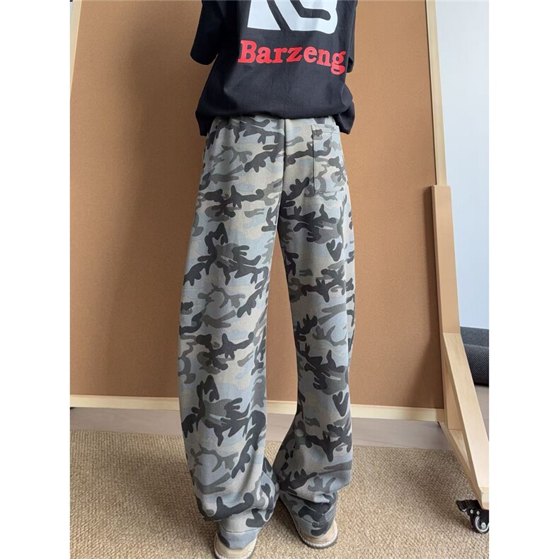 现货1万！KZ116-S-3XL-P40-美式弯刀水洗重磅350克迷彩裤卫裤,男装休闲裤,星座1811B