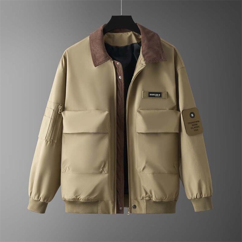 春季潮流工装休闲宽松时尚拼色夹克外套XZ402-2JK2501P95控138，男装夹克，星座402-2