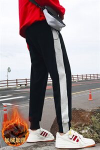 冬季运动裤男士加绒加厚裤休闲裤小脚哈伦保暖卫裤DS276T图片