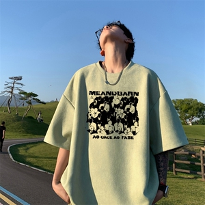 量大优  供视频  重磅麂皮绒短袖T恤男JPDX247-特P19图片