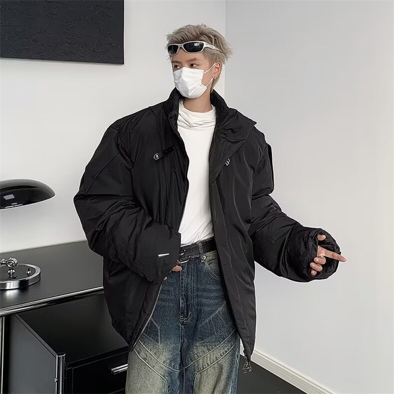 保暖小众设计立领棉衣男金属加厚棉袄痞帅潮外套冬季HY113-P91,男装棉衣,星座1109-3